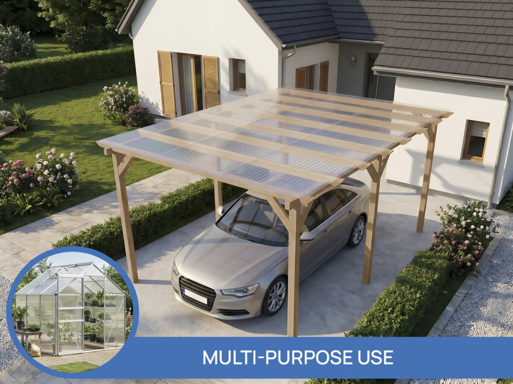 Set of 10 "Michigan" 4 mm polycarbonate panels, 7.9 m²