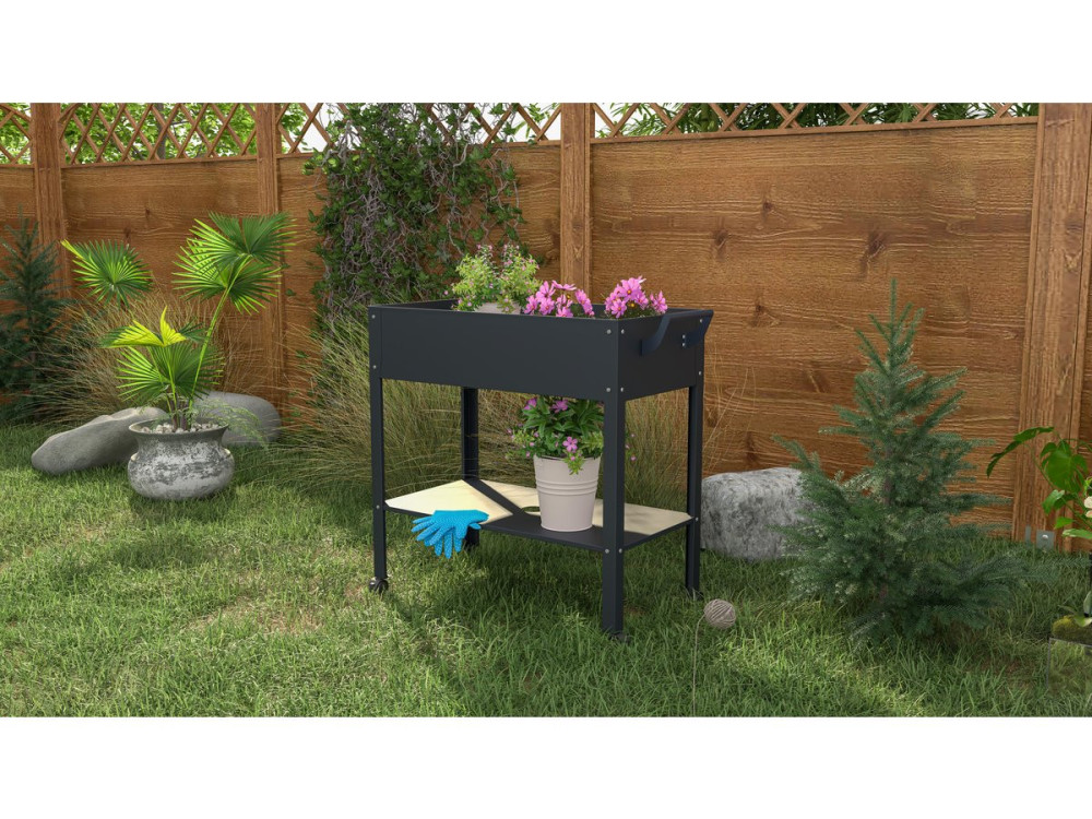 Hibiscus potting table - 82 x 43 x 83 cm - Anthracite