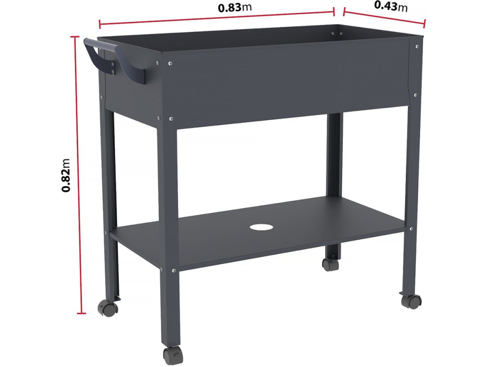 Hibiscus potting table - 82 x 43 x 83 cm - Anthracite