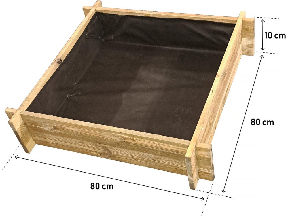 Wooden vegetable patch "Dill" - 80 x 80 x 10 cm