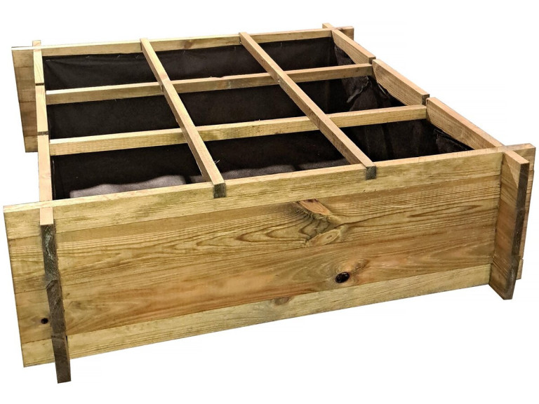 Iris wooden vegetable patch - 90 x 90 x 28 cm