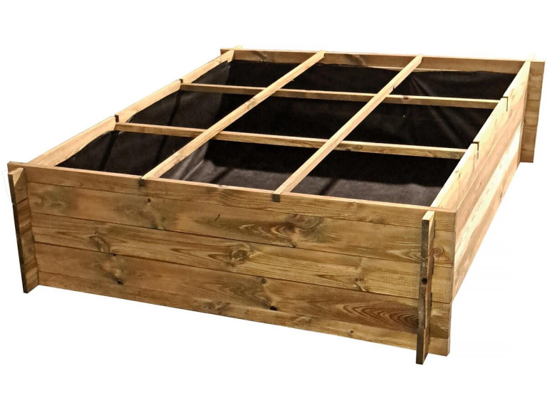 Nigelle" wooden vegetable garden square - 140 x 140 x 40 cm