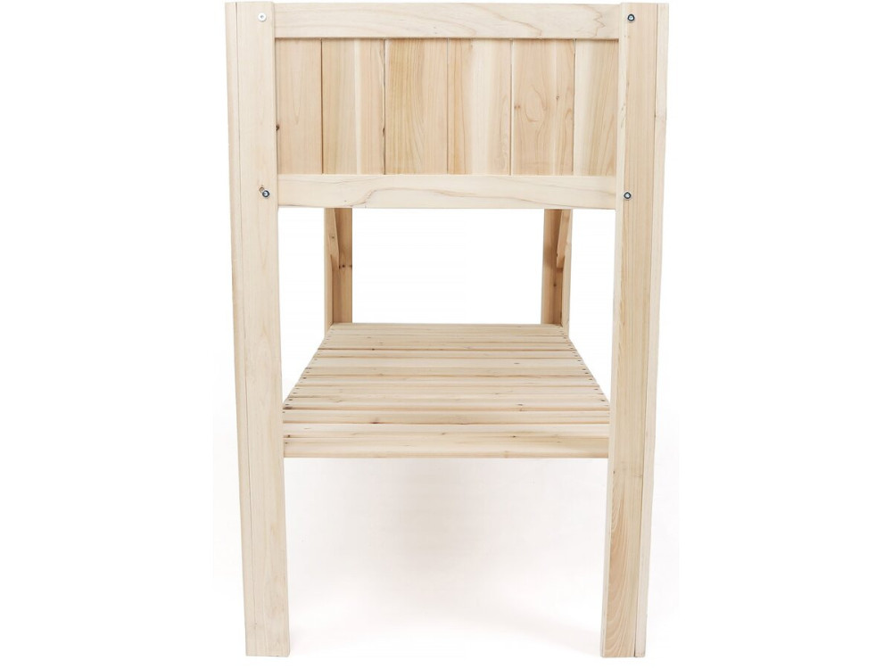 Magnolia" square wooden vegetable garden - 115 x 57 x 90 cm - Beige
