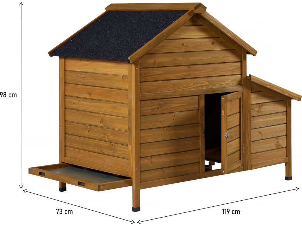 Cocotte" wooden coop - Brown
