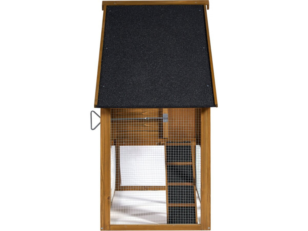 Princesse" henhouse with wooden nesting box - 4 hens - Brown