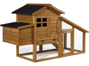 Clochette chicken coop with wooden nest box - Brown