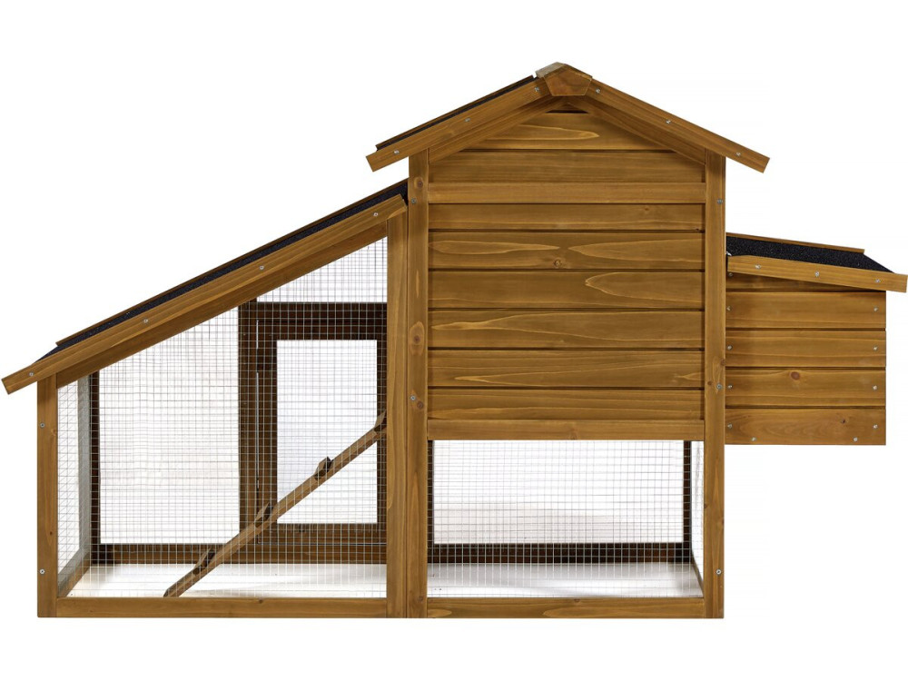 Clochette chicken coop with wooden nest box - Brown