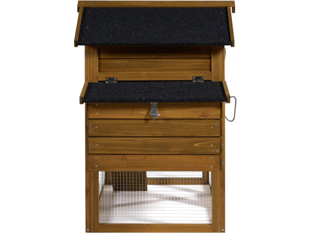 Clochette chicken coop with wooden nest box - Brown