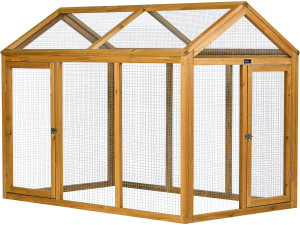 Wooden extension pen for "Coco" henhouse - 6 hens - Brown