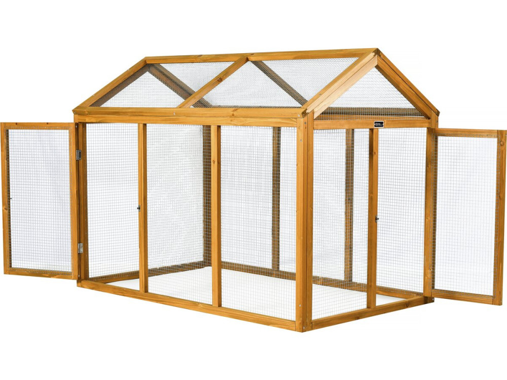 Wooden extension pen for "Coco" henhouse - 6 hens - Brown