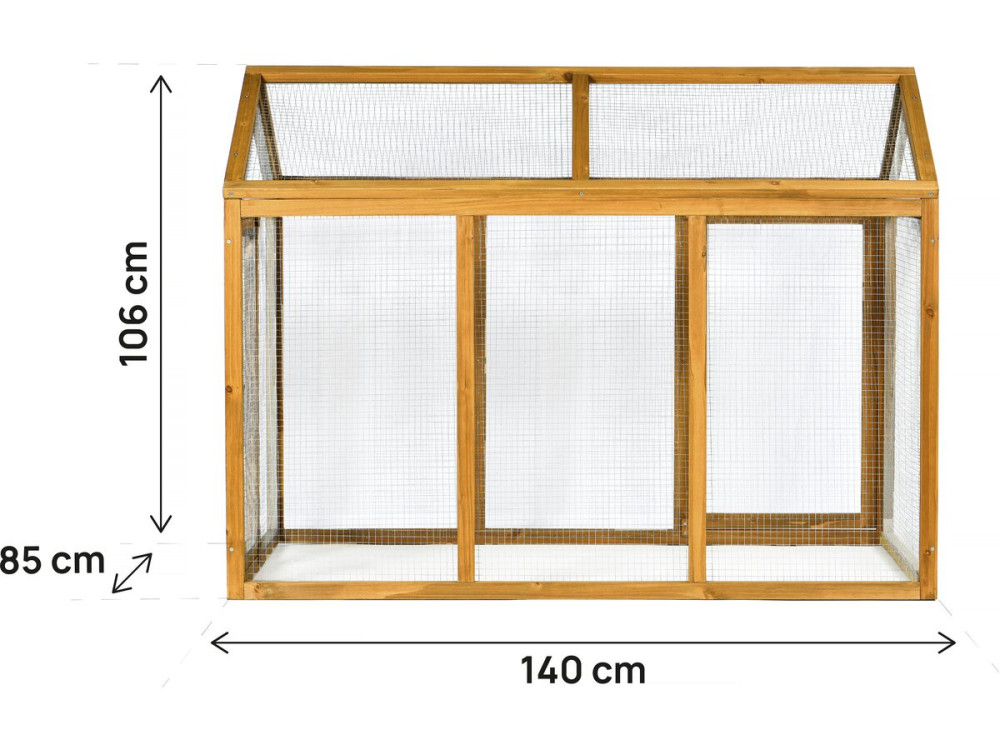 Wooden extension pen for "Coco" henhouse - 6 hens - Brown
