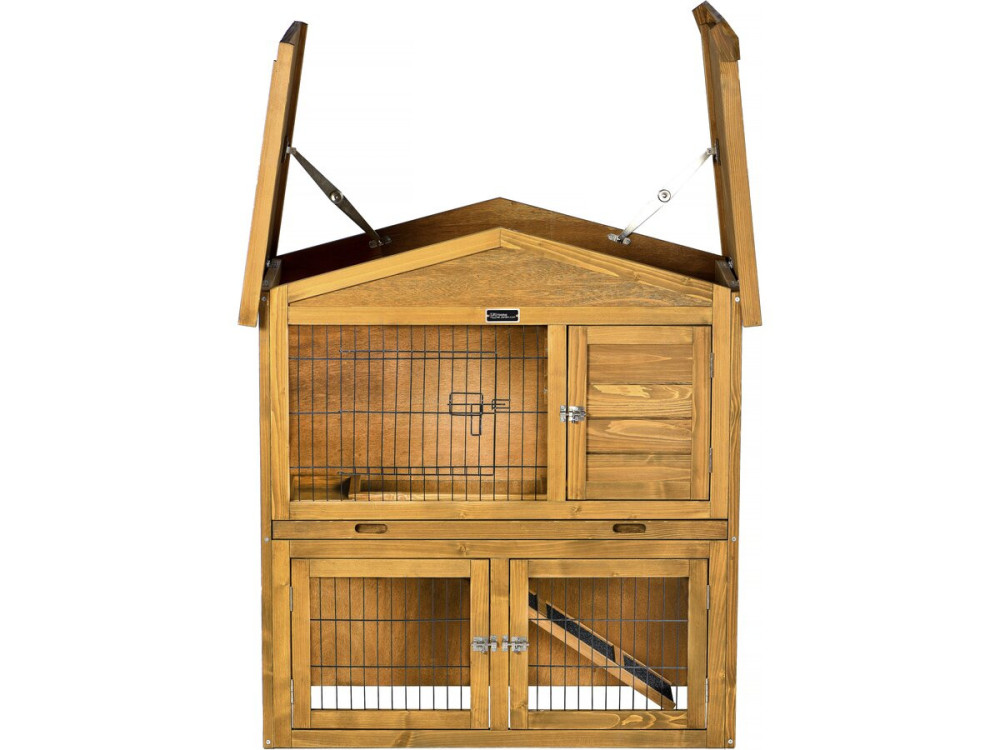 Noisette" wooden hutch - 102 x 55 x 100 cm - Brown