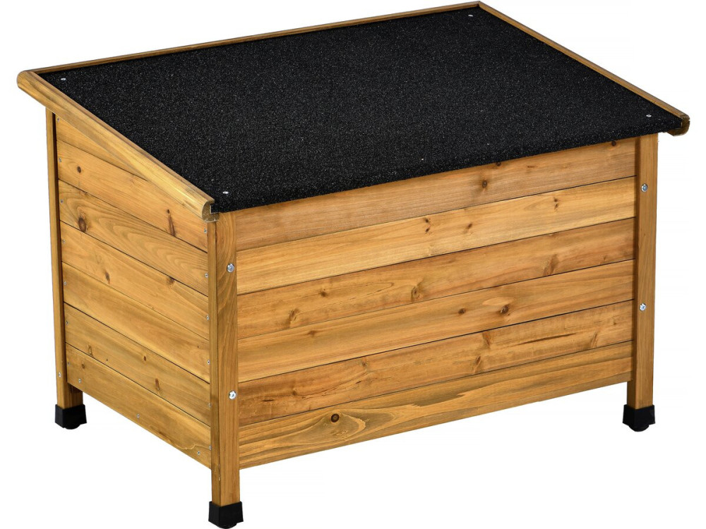 Max" wooden dog house - 85 x 57 x 58 cm - Brown