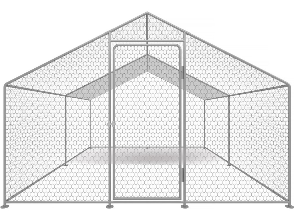 Chicken pen 12 m² wire mesh 4 x 3 x 2 M galvanized steel