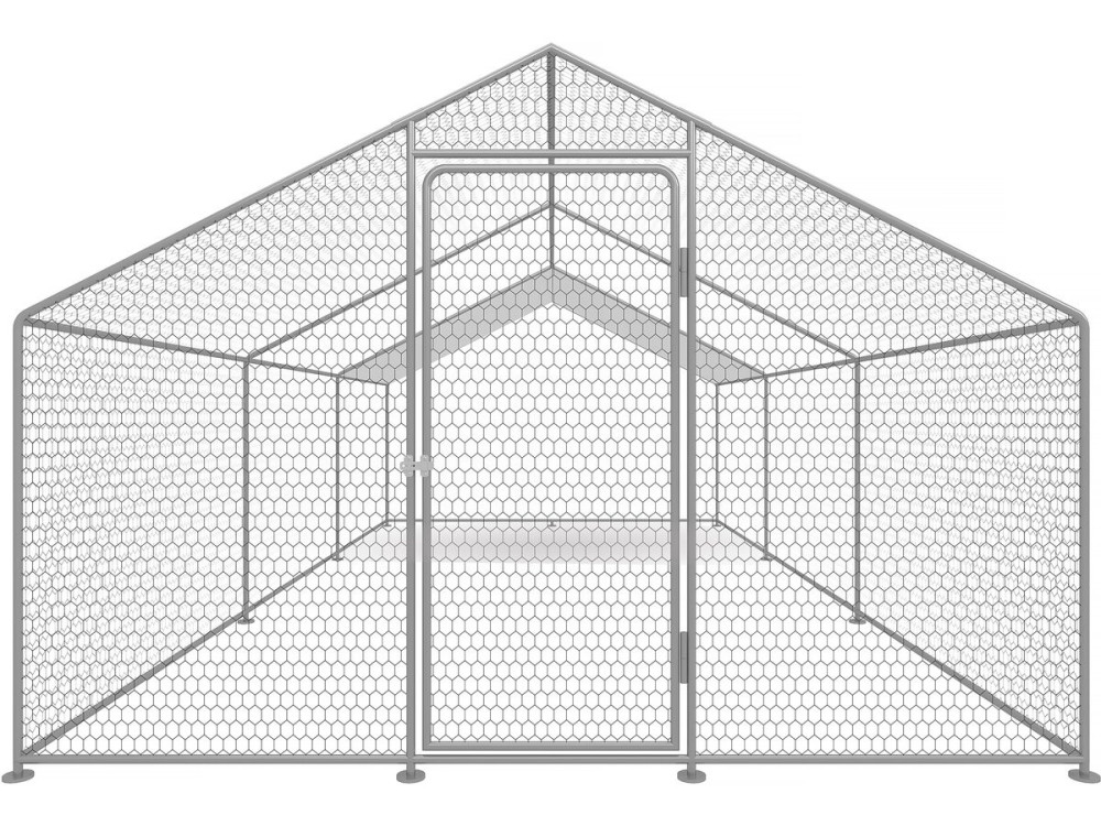 Chicken pen 18 m² wire mesh 6 x 3 x 2 M galvanized steel