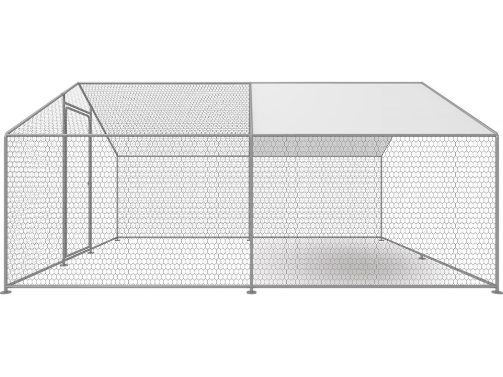 Hen pen 9 m² wire mesh 3 x 3 x 2 M galvanized steel