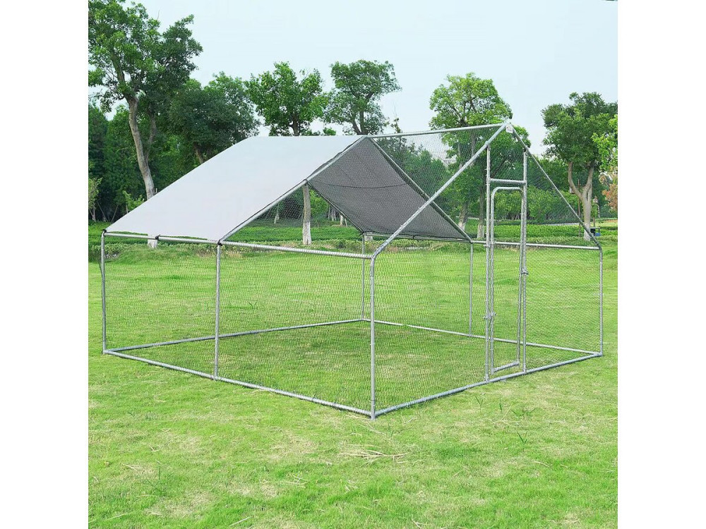 Hen pen 9 m² wire mesh 3 x 3 x 2 M galvanized steel