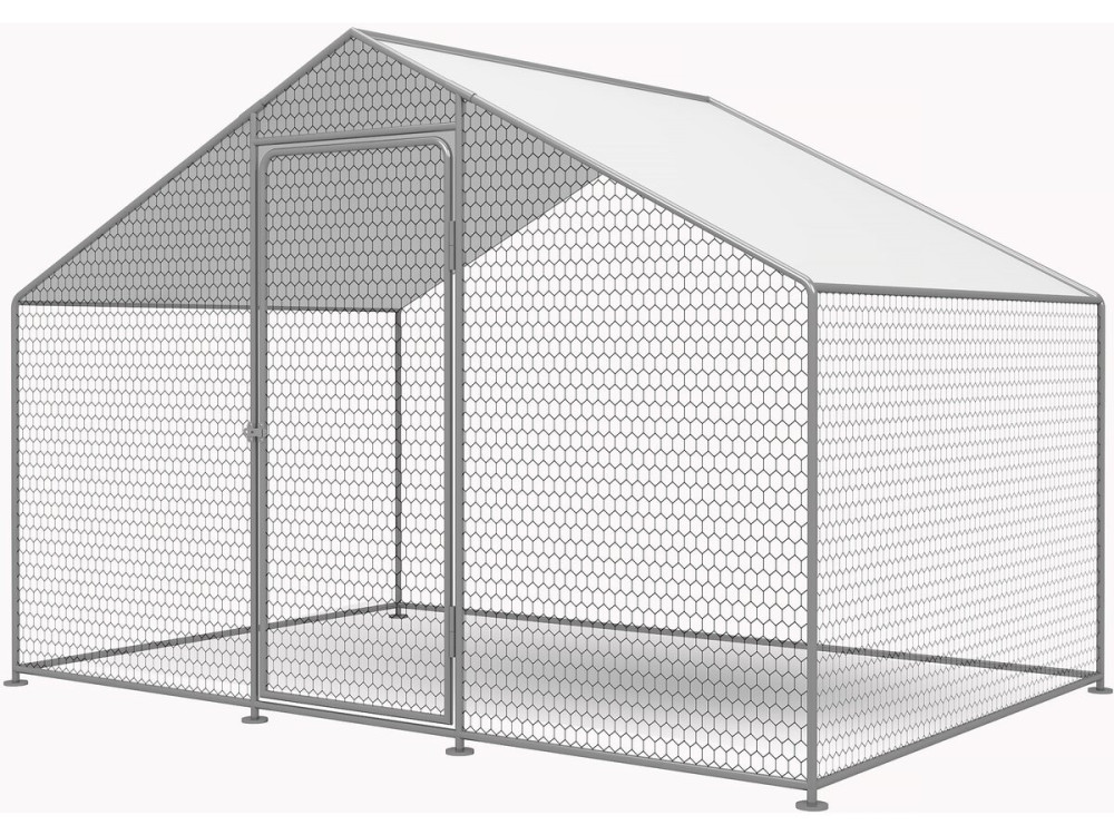 Hen pen 6 m² wire mesh 2 x 3 x 2 M galvanized steel