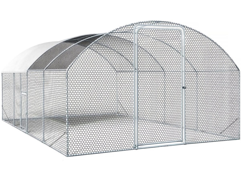 15 m² dome chicken run "Cocorico" - 5 x 3 m - galvanized steel