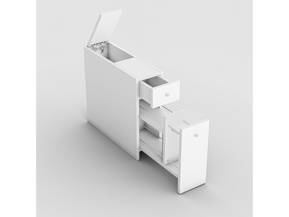 Calencia" wooden bathroom cabinet - 60 x 19 x 55 cm - White