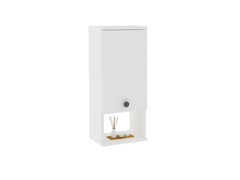 Mis" wooden bathroom cabinet - 30 x 21 x 71 cm - White