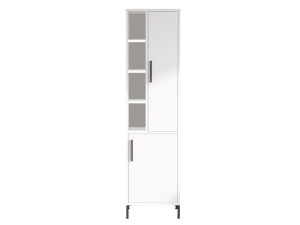 Vile" multifunctional wooden cabinet - 45 x 35 x 174 cm - White