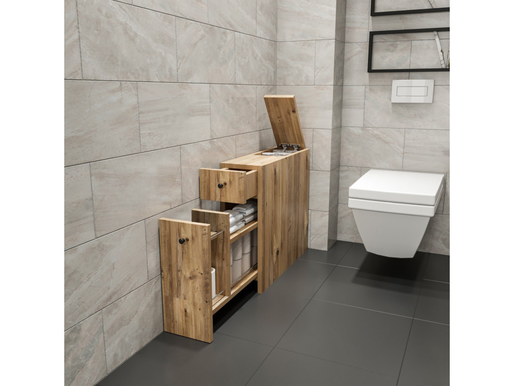 Calencia" wooden vanity unit - 20 x 60 x 55 cm - Brown