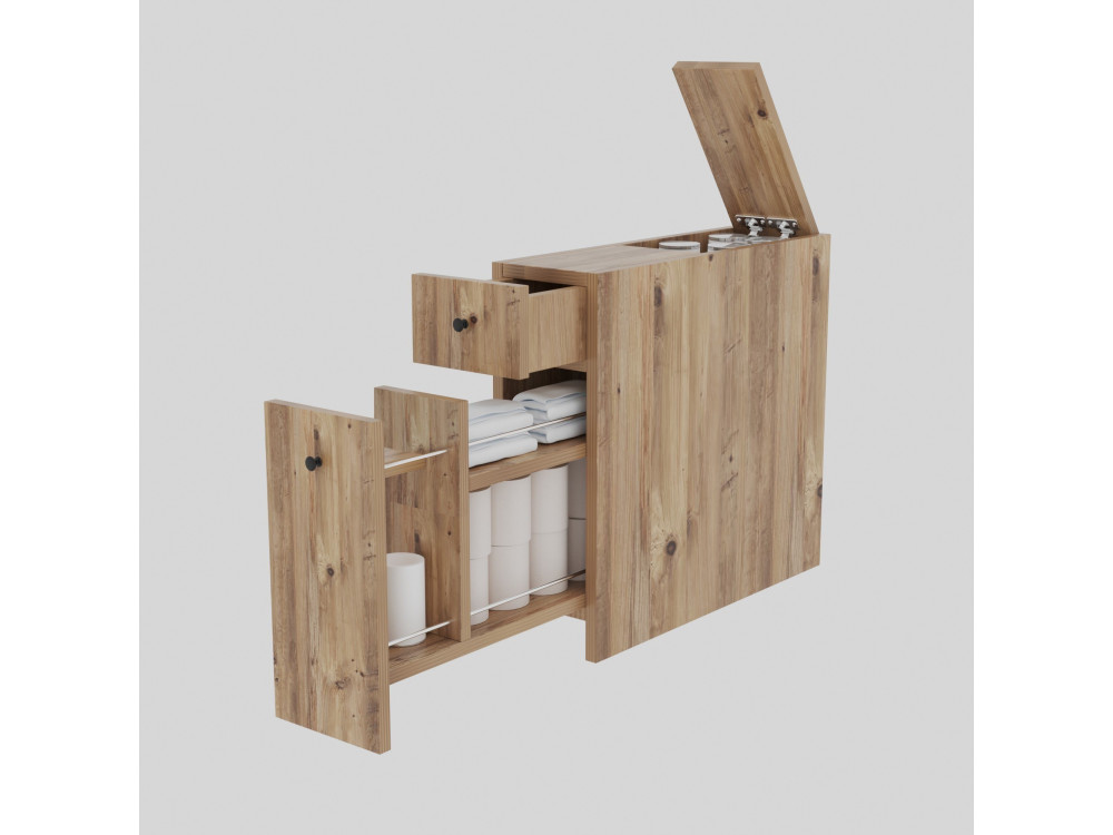 Calencia" wooden vanity unit - 20 x 60 x 55 cm - Brown