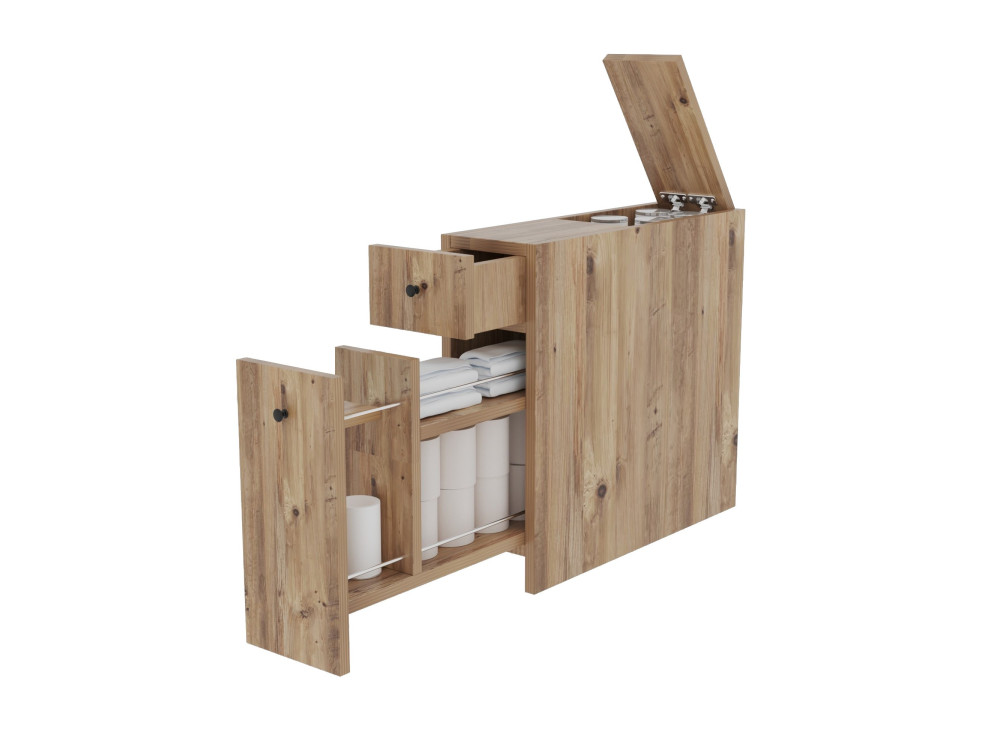 Calencia" wooden vanity unit - 20 x 60 x 55 cm - Brown