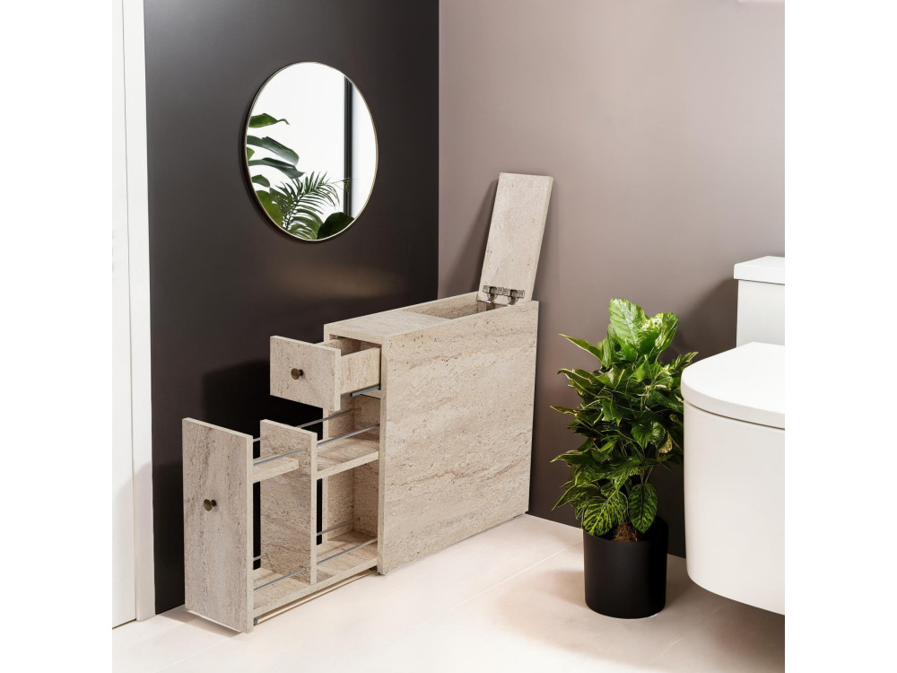Calencia" wooden vanity unit - 20 x 60 x 55 cm - Beige