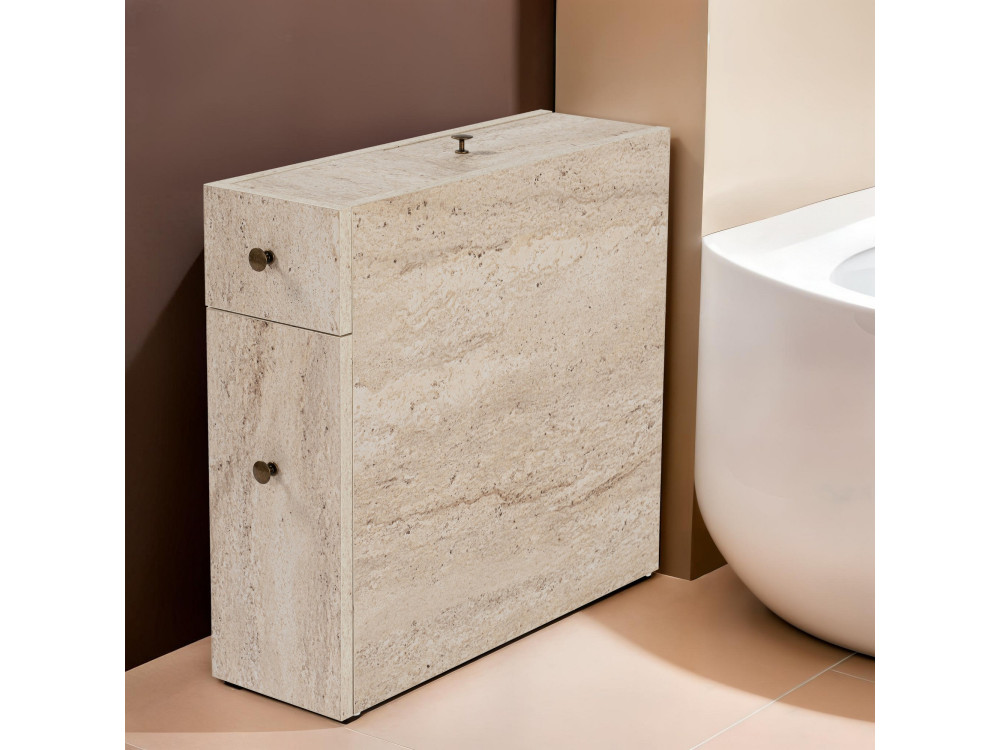 Calencia" wooden vanity unit - 20 x 60 x 55 cm - Beige