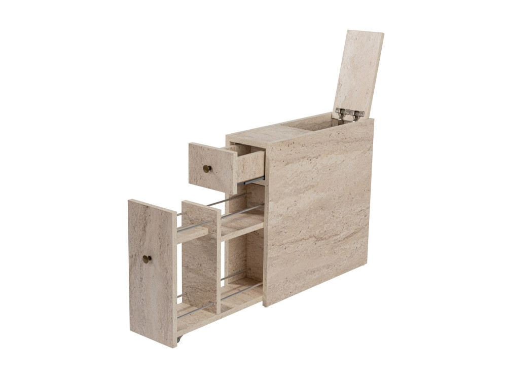 Calencia" wooden vanity unit - 20 x 60 x 55 cm - Beige