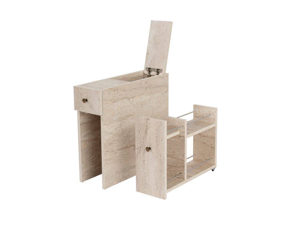Calencia" wooden vanity unit - 20 x 60 x 55 cm - Beige