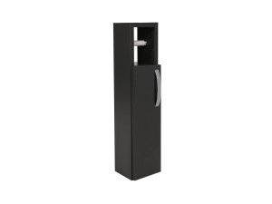 Star" wooden toilet paper holder - 15 x 12 x 65 cm - Charcoal grey