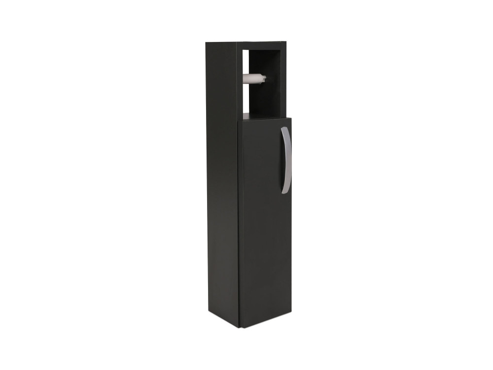 Star" wooden toilet paper holder - 15 x 12 x 65 cm - Charcoal grey