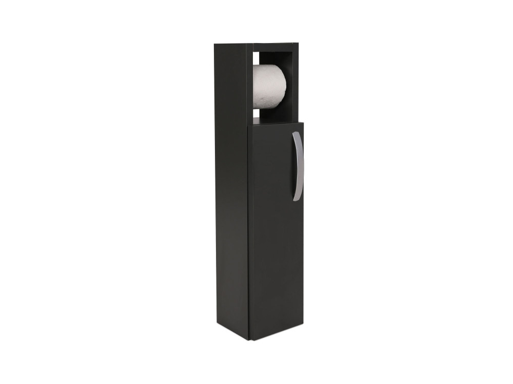 Star" wooden toilet paper holder - 15 x 12 x 65 cm - Charcoal grey