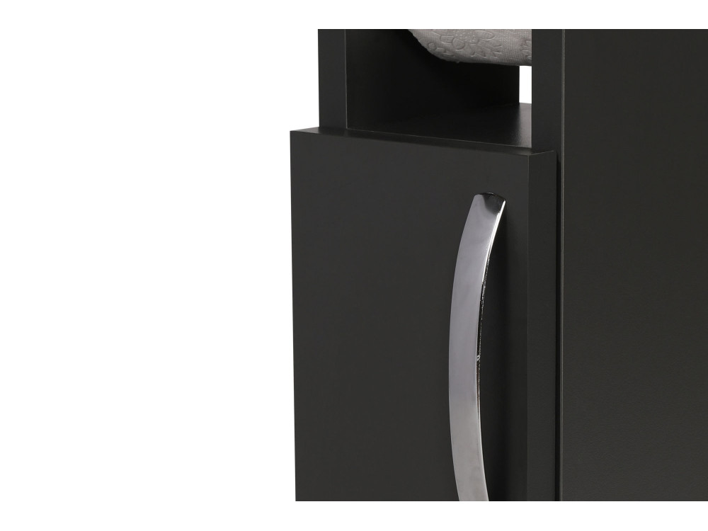 Star" wooden toilet paper holder - 15 x 12 x 65 cm - Charcoal grey