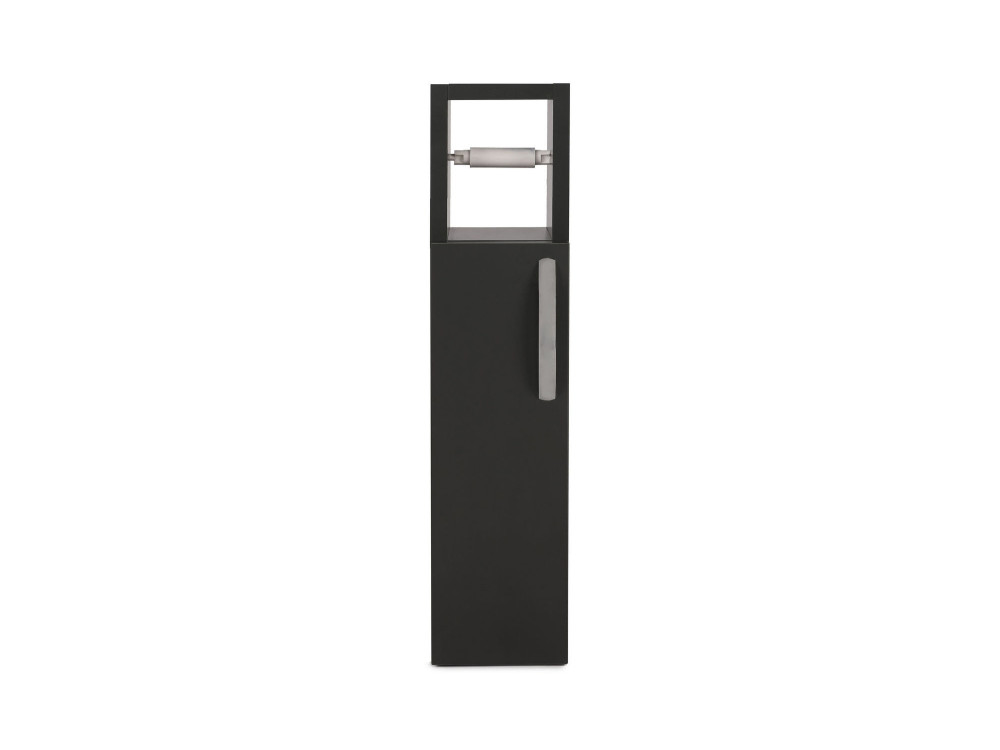 Star" wooden toilet paper holder - 15 x 12 x 65 cm - Charcoal grey