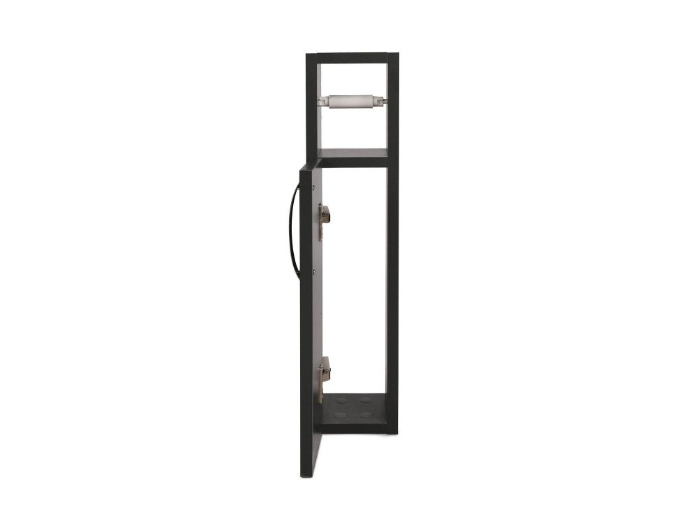 Star" wooden toilet paper holder - 15 x 12 x 65 cm - Charcoal grey