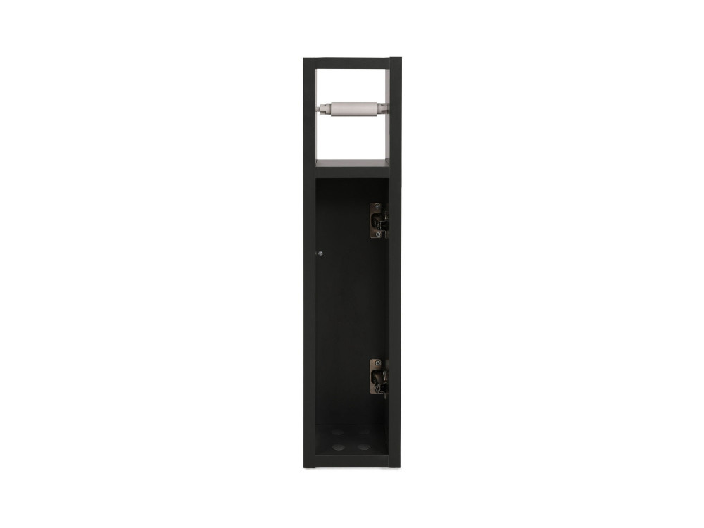 Star" wooden toilet paper holder - 15 x 12 x 65 cm - Charcoal grey