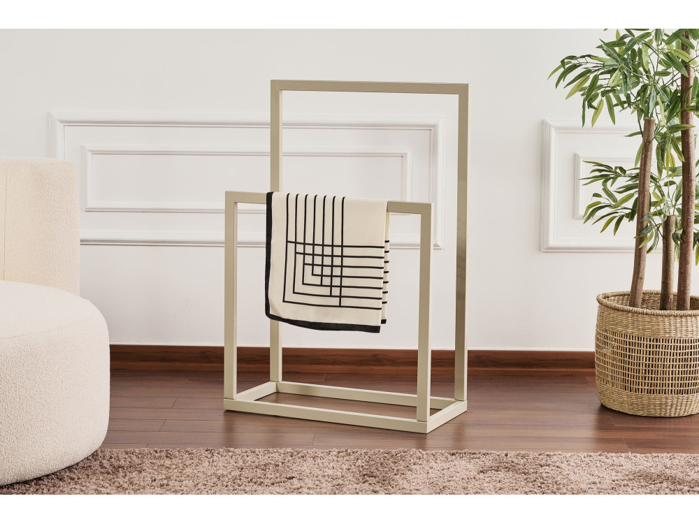 Gediz" metal towel rail - 25 x 60 x 90 cm - Taupe