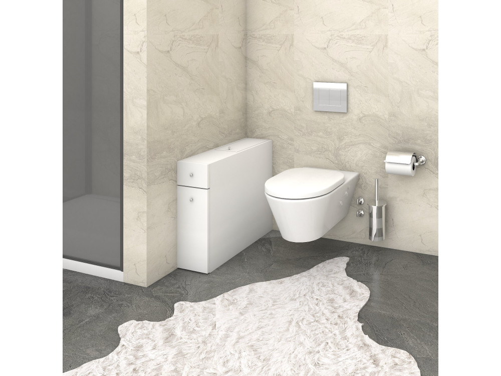 Smart" wooden bathroom cabinet - 20 x 60 x 55 cm - White