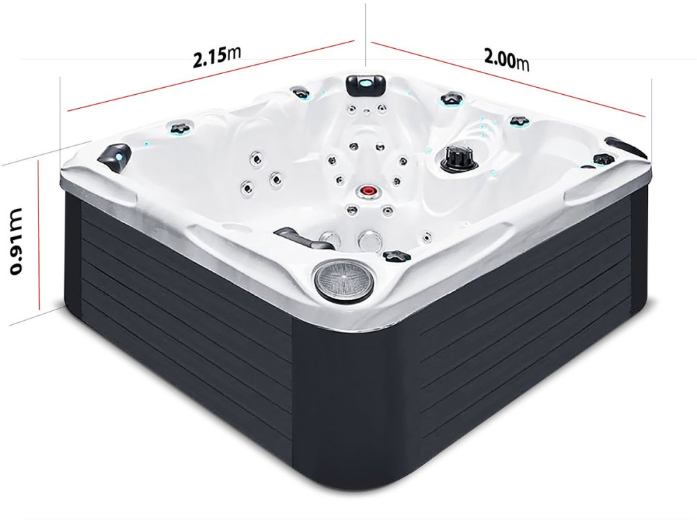 Spa " Pleasure " - 4 places + 1 reclining - 2.15 x 2.00 x 0.91 m