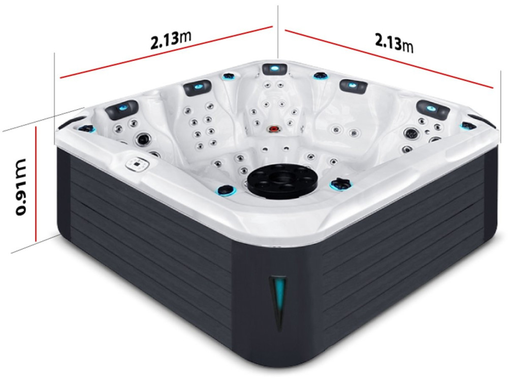 Spa "Devotion" - 3 semi-recumbent + 2 recumbent - 2.13 x 2.13 x 0.91 m