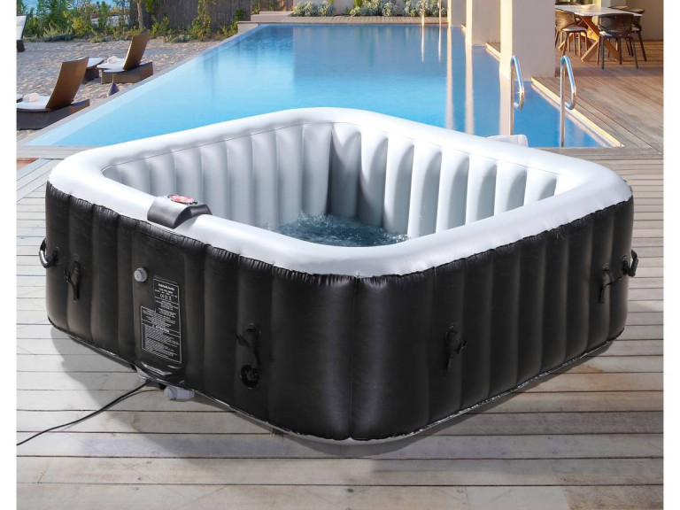 NICE PVC Inflatable Spa - 6 seats - Grey / Black