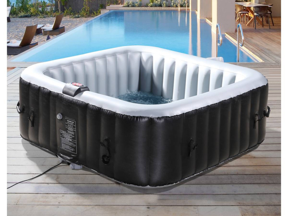 NICE PVC Inflatable Spa - 6 seats - Grey / Black