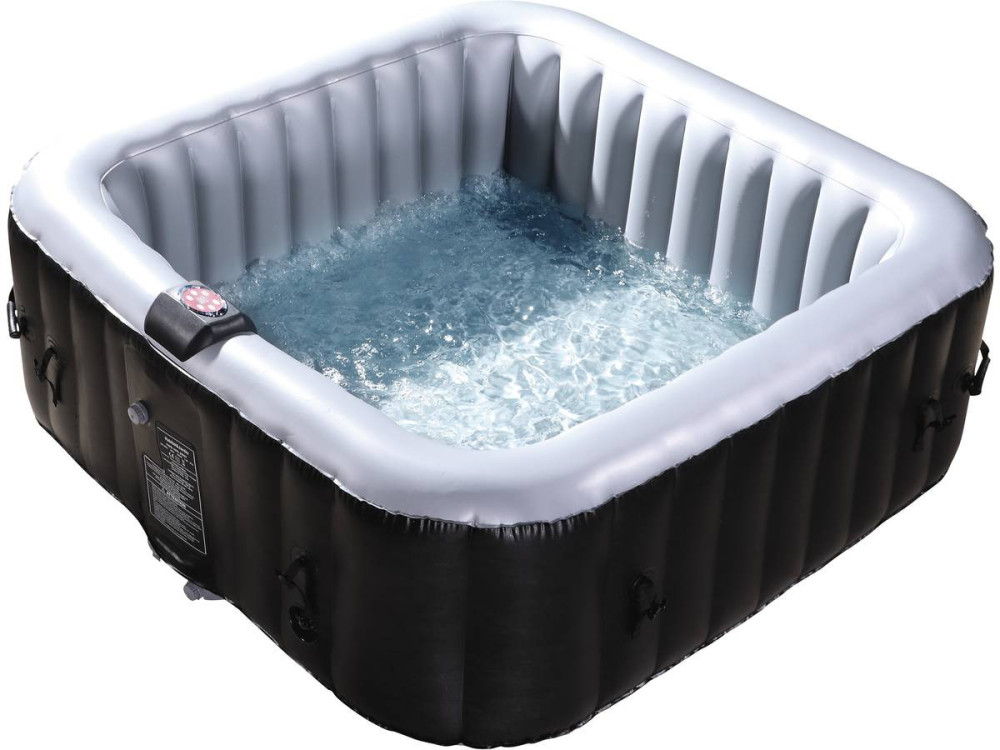NICE PVC Inflatable Spa - 6 seats - Grey / Black