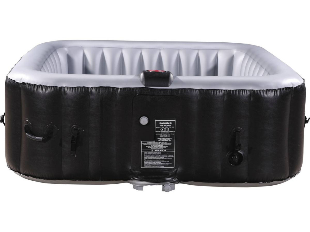 NICE PVC Inflatable Spa - 6 seats - Grey / Black