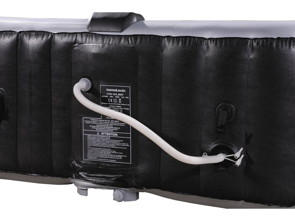 NICE PVC Inflatable Spa - 6 seats - Grey / Black