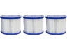 Set of 3 filtration cartridges for inflatable spa